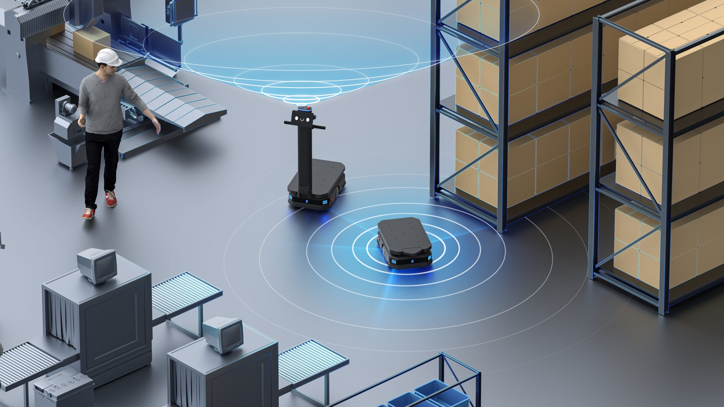 Autonomous robot in an industrial facility